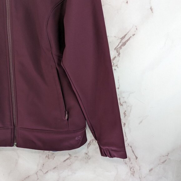 Mountain Hardwear Jacket Womens Large Burgundy Red Softshell Windbreaker Zip - Picture 3 of 9